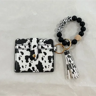 Women Fashion Beaded PU Tassel Coin Purse Bags Wallets