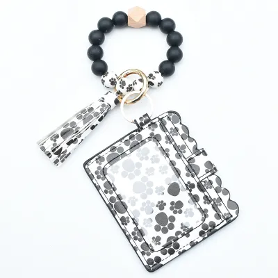 Women Fashion Beaded PU Tassel Coin Purse Bags Wallets