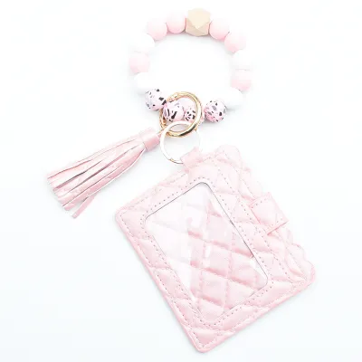 Women Fashion Beaded PU Tassel Coin Purse Bags Wallets