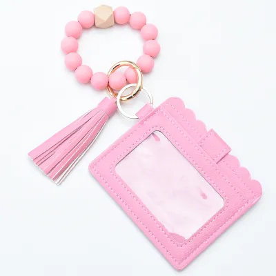 Women Fashion Beaded PU Tassel Coin Purse Bags Wallets