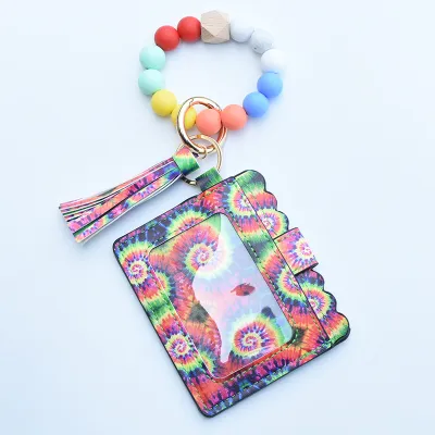 Women Fashion Beaded PU Tassel Coin Purse Bags Wallets