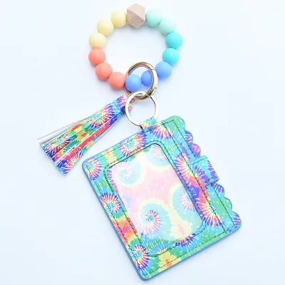 Women Fashion Beaded PU Tassel Coin Purse Bags Wallets