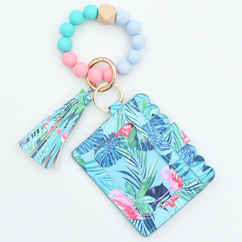 Women Fashion Beaded PU Tassel Coin Purse Bags Wallets
