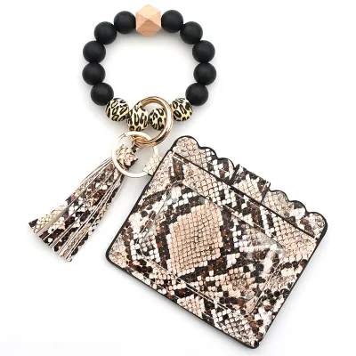 Women Fashion Beaded PU Tassel Coin Purse Bags Wallets