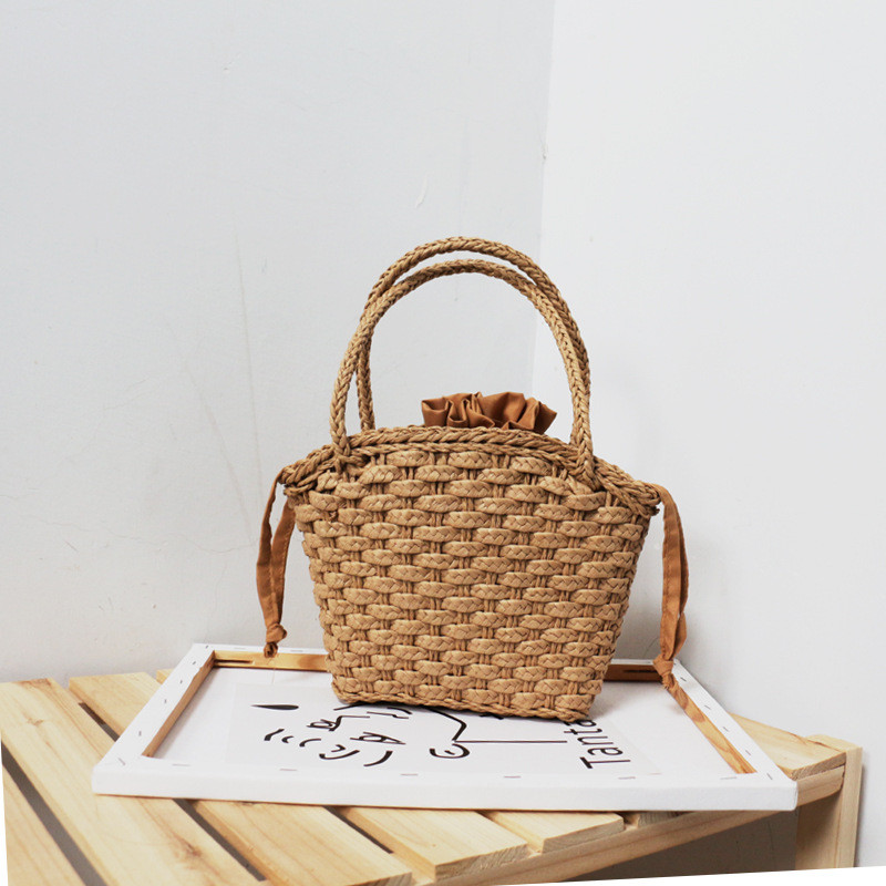 Wholesale Women Fashion Cinch Bag Woven Handbag