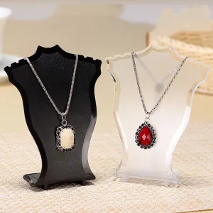 Plastic Scalloped Necklace Jewelry Display Stand Single