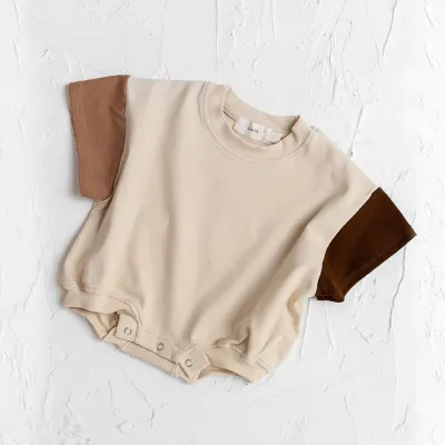 Toddlers Newborn Baby Fashion Girls Boys Casual Basic Short Sleeve Color Blocking Bodysuit