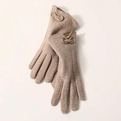 Women Winter Plush Warm Driving And Riding Touchscreen Cashmere Gloves