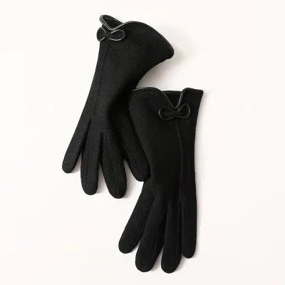 Women Winter Plush Warm Driving And Riding Touchscreen Cashmere Gloves