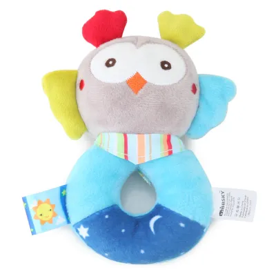 Cute Cartoon Puppy Owl Animal Hand Circle Plush Toy for Kids