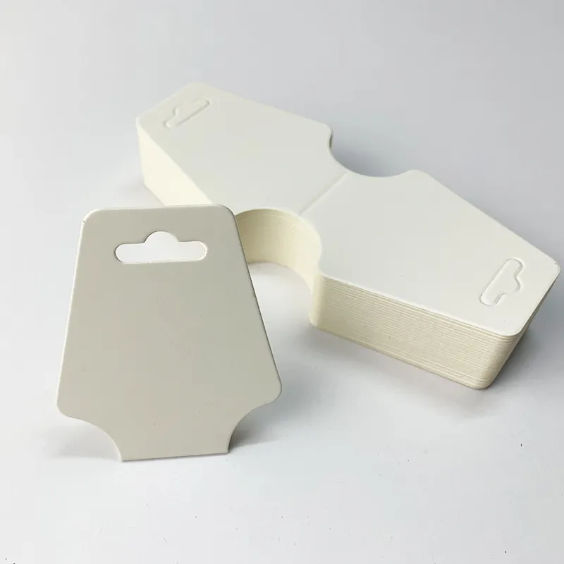 100Pcs Pack Jewelry Necklace Packaging Folding Paper Cards Display Cards