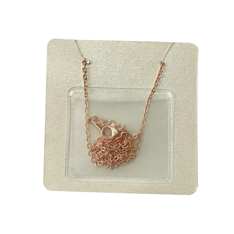 100Pcs Soft PVC Self-Adhesive Jewelry Necklace Storage Packaging Bag