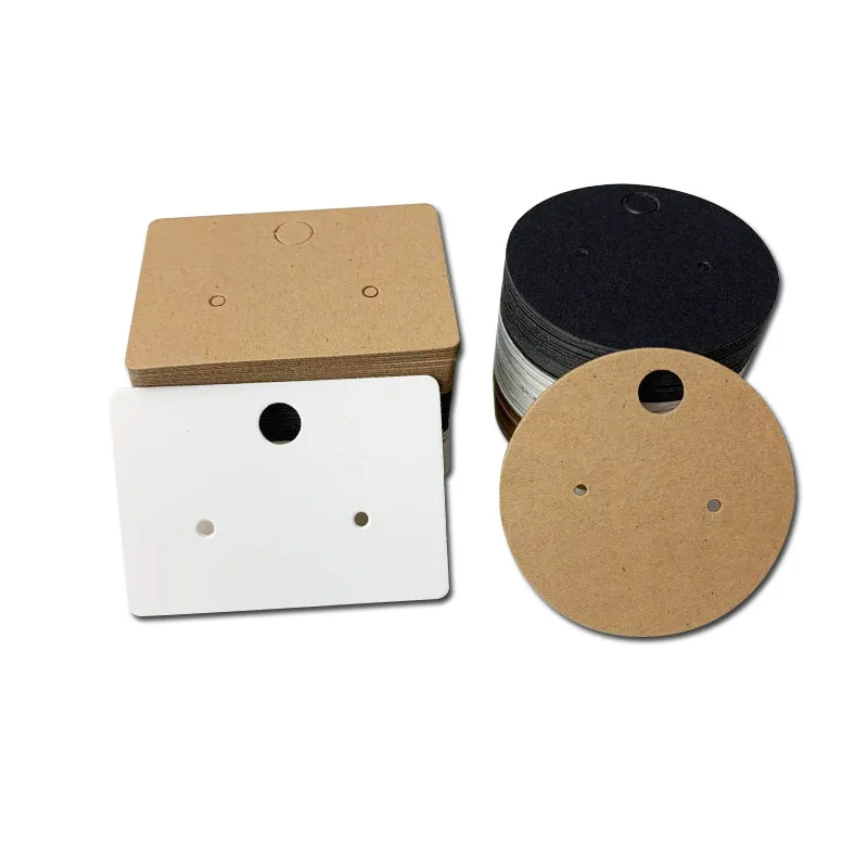 100Pcs-Pack Simple Jewelry Earrings Packaging Paper Cards