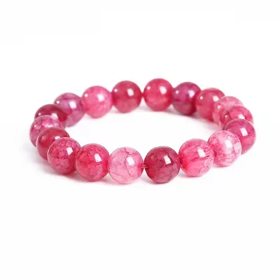 Women Fashion Simple Crackle Glass Bead Bracelet