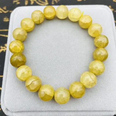 Women Fashion Simple Crackle Glass Bead Bracelet