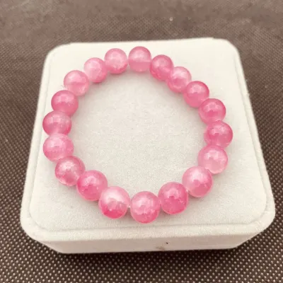 Women Fashion Simple Crackle Glass Bead Bracelet
