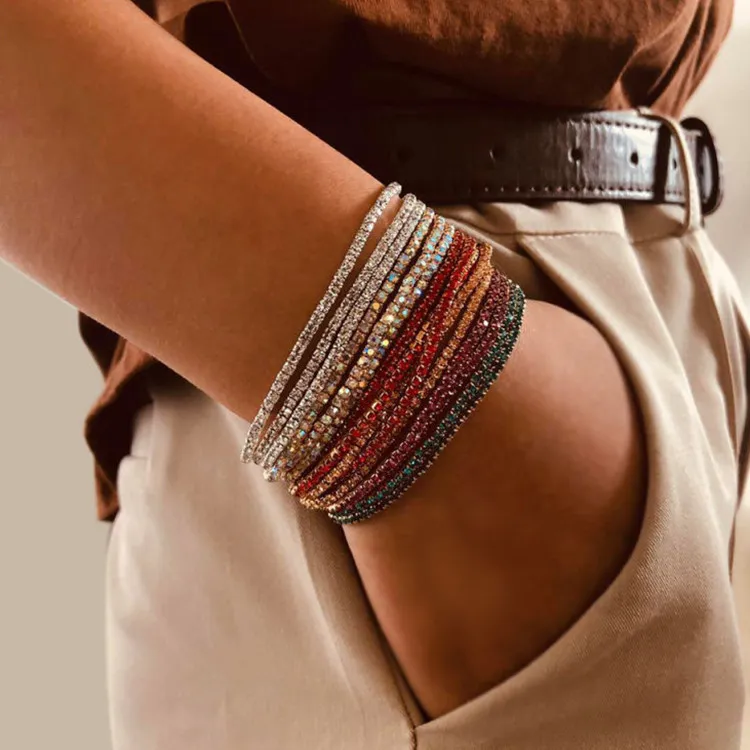 Women Fashion Simple Stretch Rhinestone Bracelet