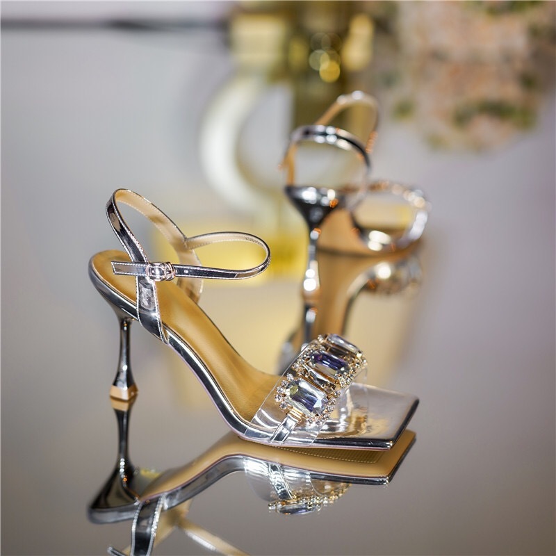 サンダル・ミュール Satin Stiletto Heels Sandals P00979963.jpg