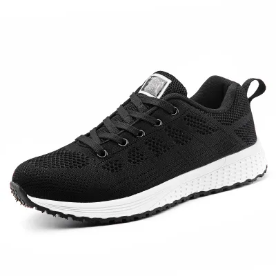 Women Fashion Casual Color Blocking Lace-Up Mesh Breathable Sneakers