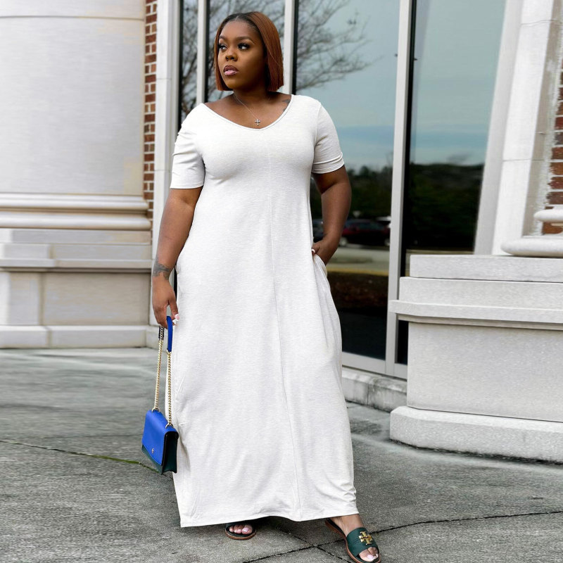 White maxi clearance sundress plus size