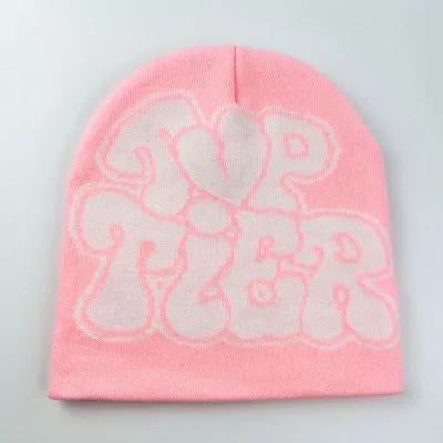 Men And Women Winter Multicolor Pullover Knitted Letters Beanie Hat