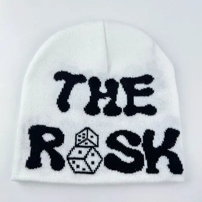 Men And Women Winter Multicolor Pullover Knitted Letters Beanie Hat