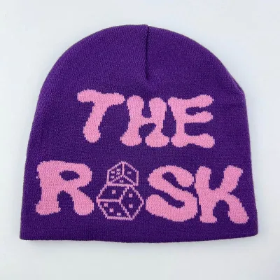 Men And Women Winter Multicolor Pullover Knitted Letters Beanie Hat