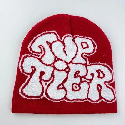 Men And Women Winter Multicolor Pullover Knitted Letters Beanie Hat