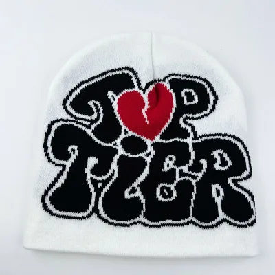 Men And Women Winter Multicolor Pullover Knitted Letters Beanie Hat