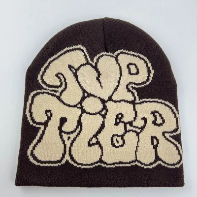 Men And Women Winter Multicolor Pullover Knitted Letters Beanie Hat