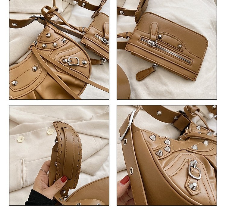 Wholesale Women Fashion Punk Solid Color PU Rivets Zipper Wholesale Women Fashion Punk Solid Color PU Rivets Zipper