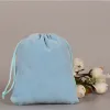 Light Sky Blue Velvet Bag