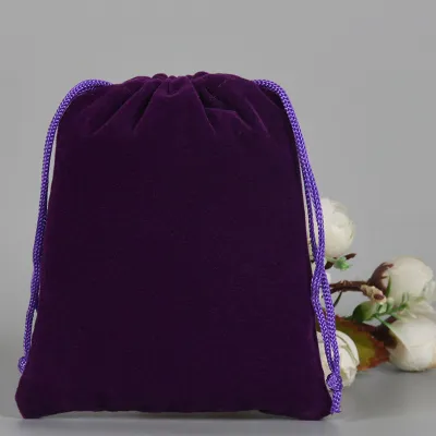 Simple Drawstring Velvet Jewelry Packaging Bag
