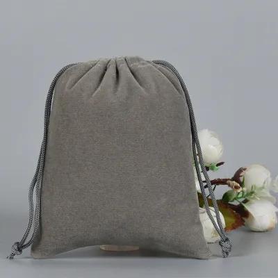 Simple Drawstring Velvet Jewelry Packaging Bag
