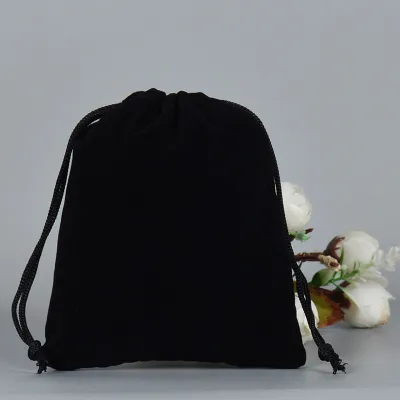Simple Drawstring Velvet Jewelry Packaging Bag