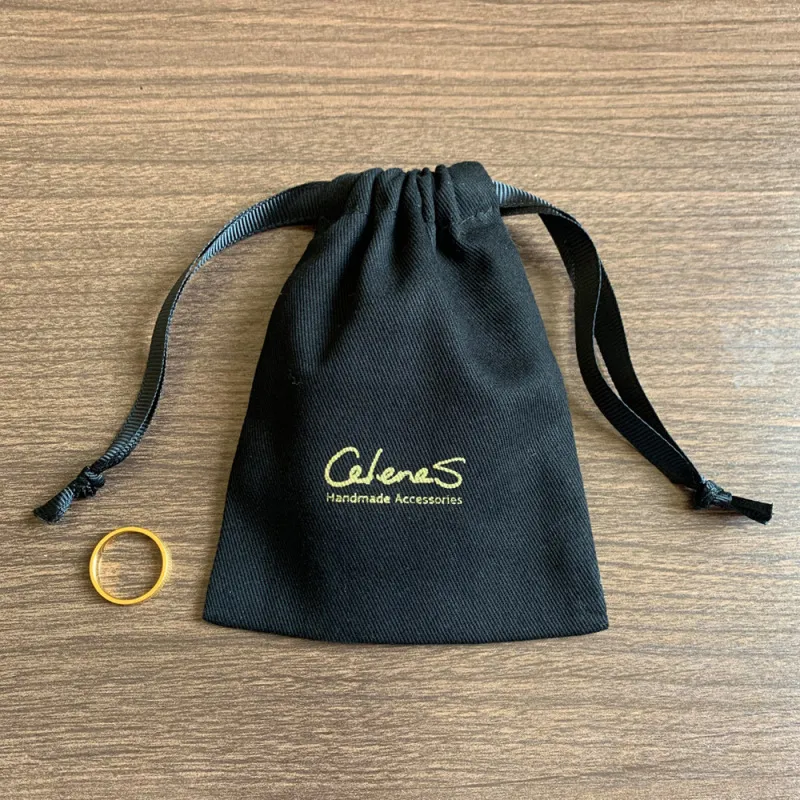 Simple Canvas Drawstring Jewelry Storage Bag Customizable