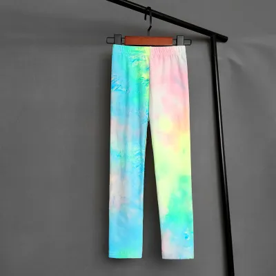 Kids Baby Girls Fashion Multicolor Sports Leggings Pants Outerwear with Milk Fiber