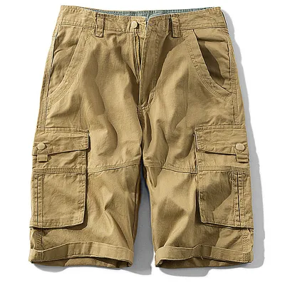 Men Plus Size Casual Mid-Rise Multi-Pocket Camouflage Bermuda Shorts