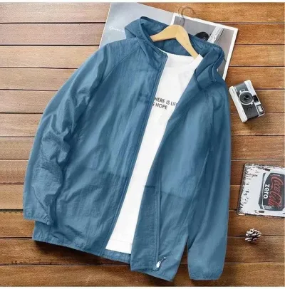 Men Fashion Plus Size Loose Zipper Jacket Breathable Casual