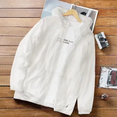 Men Fashion Plus Size Loose Zipper Jacket Breathable Casual