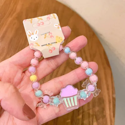 Children Kids Baby Fashion Girls Cartoon Beads Bracelet