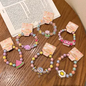 Children Kids Baby Fashion Girls Cartoon Beads Bracelet