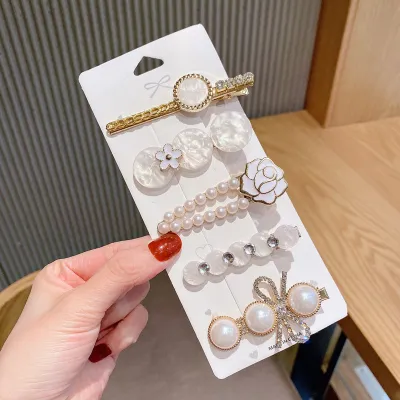 Summer Women Fashion Geometric Metal Hair Clip Set