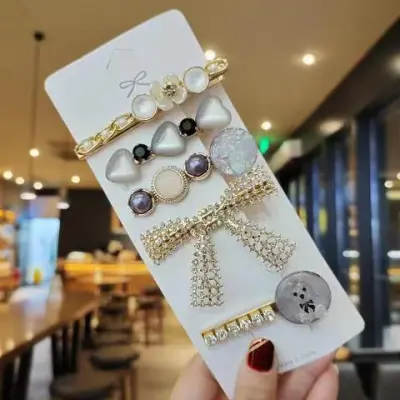 Summer Women Fashion Geometric Metal Hair Clip Set