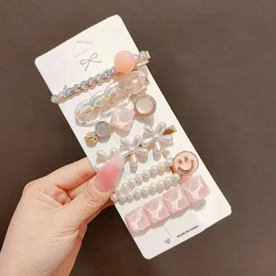 Summer Women Fashion Geometric Metal Hair Clip Set