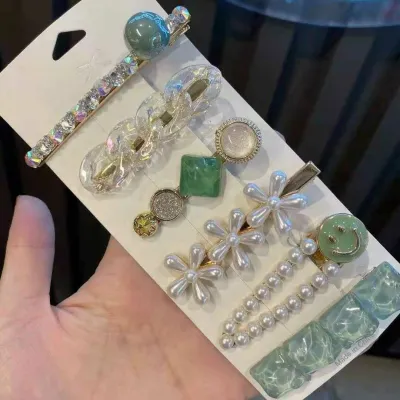 Summer Women Fashion Geometric Metal Hair Clip Set