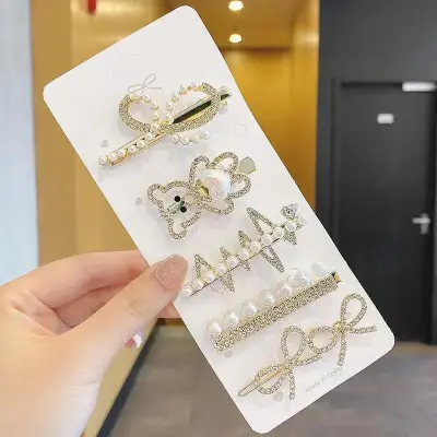 Summer Women Fashion Geometric Metal Hair Clip Set