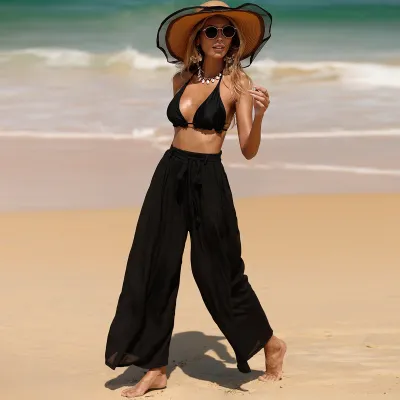 Women Casual Loose Beach Vacation Pants