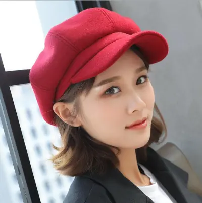 Women Fashion Casual Woolen Belle Duck Tongue Hat