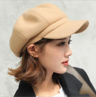 Women Fashion Casual Woolen Belle Duck Tongue Hat